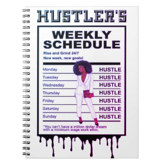 Caderno Espiral Horário Semanal do Hustler