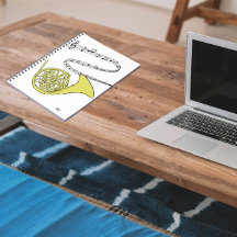 Horn francês Swirled Music Funcionarios Desenhando