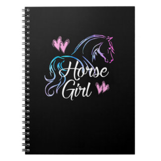 Caderno Espiral HORSE HORSE GIRL Ama Cavaleiro Cavaleiro