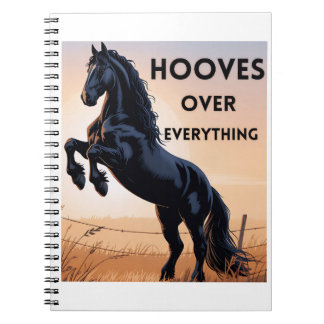 Caderno Espiral Horse Lovers Notebook - Hooves Over Everything