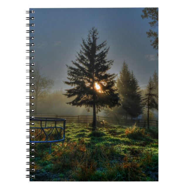 Caderno Espiral Horse Ranch Sunrise Nature Foto (Frente)
