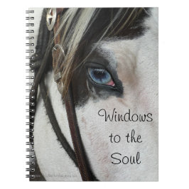 Caderno Espiral Horse Windows para o notebook ou Diário de alma