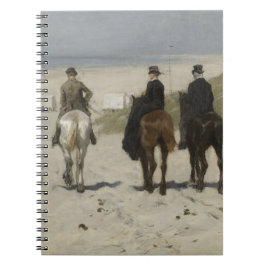 Caderno Espiral Horseback Ride along the Beach - Fine Art Notebook