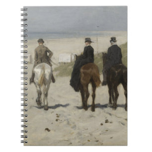 Caderno Espiral Horseback Ride along the Beach - Fine Art Notebook
