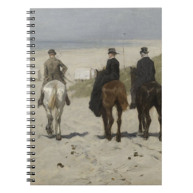 Caderno Espiral Horseback Ride along the Beach - Fine Art Notebook (Frente)