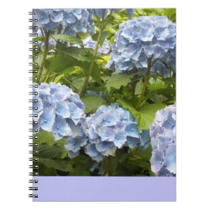 Caderno Espiral Hortênsias Azuis Profundas