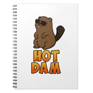 Caderno Espiral Hot Dam Funny Legal Beaver Pun