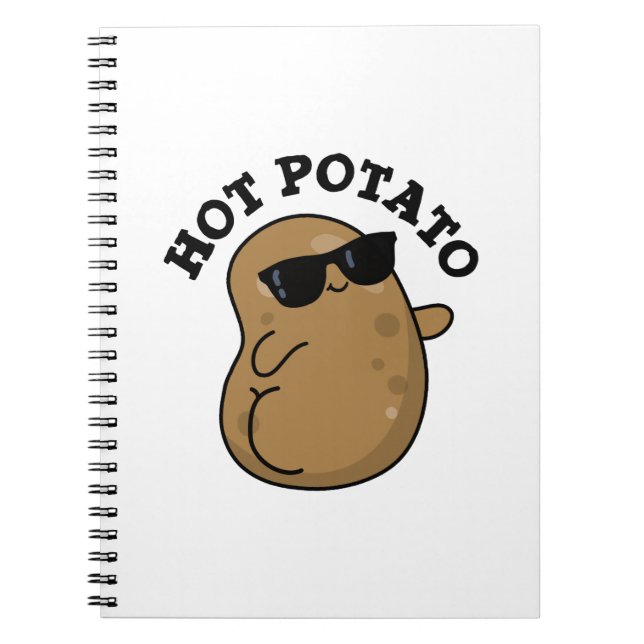 Caderno Espiral Hot Potato Funny Veggie Pun (Frente)