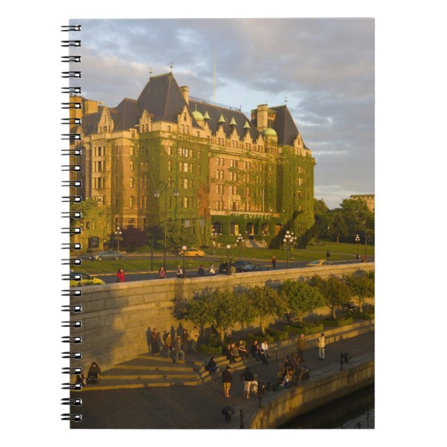 Caderno Espiral Hotel Empress e orla marítima do Inner Harbour, (Frente)