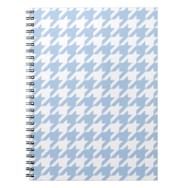 Caderno Espiral Houndstooth azul calmo (Frente)