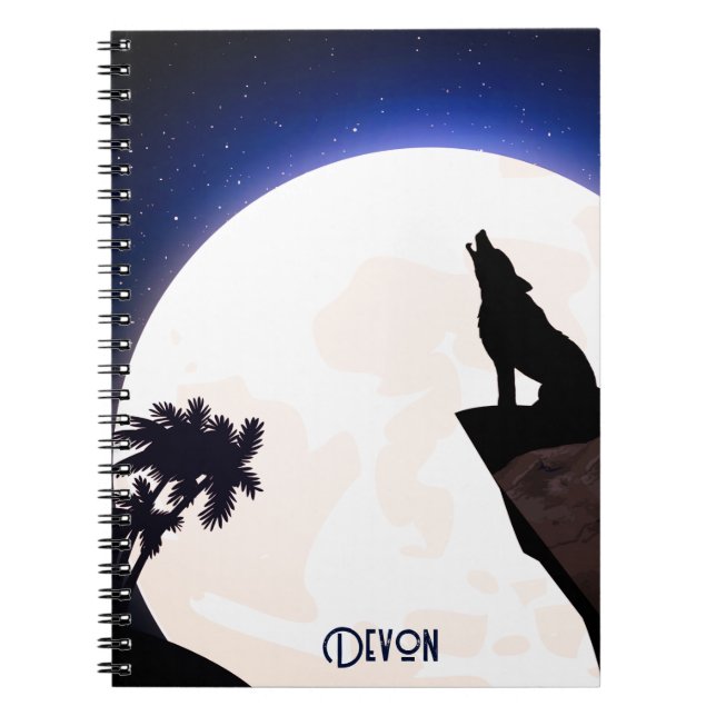 Caderno Espiral Howl Na Lua (Frente)