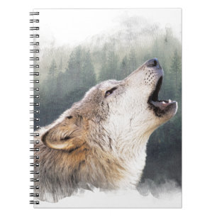 Caderno Espiral Howling lobo