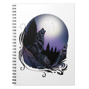 Caderno Espiral Howling Wolf