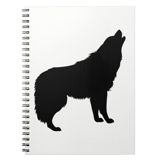 Caderno Espiral Howling Wolf Silhouette (Frente)