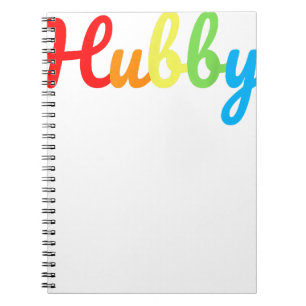 Caderno Espiral Hubby Orgulho gay LGBT Casamentos Presentes Lua de