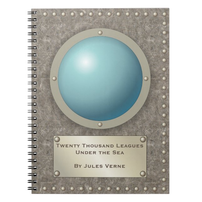 Caderno Espiral Hublot do submarino de Steampunk (Frente)