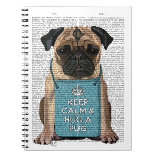 Caderno Espiral Hug a Pug