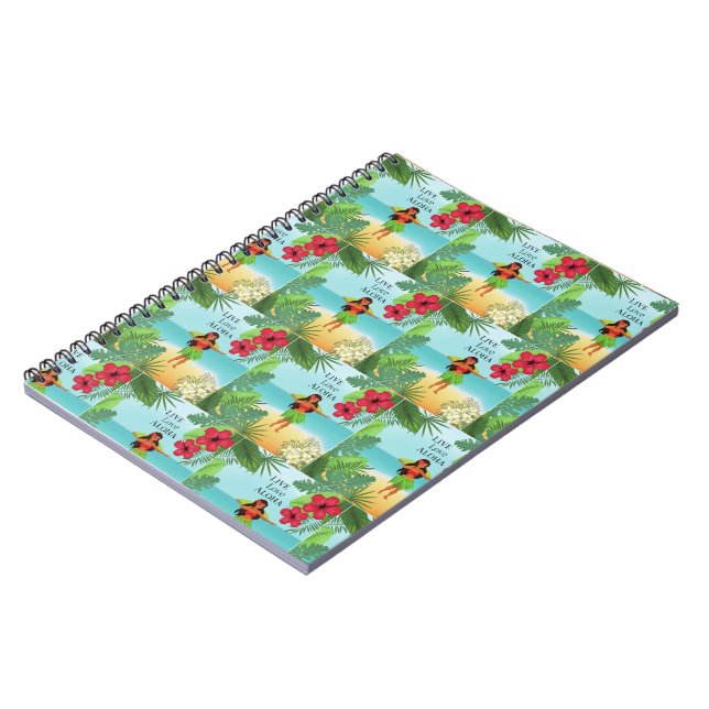Caderno Espiral Hula Girl Live Love Aloha (Left Side)