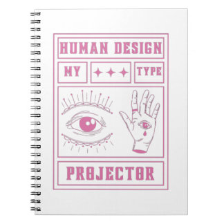 Caderno Espiral human design projector type pink
