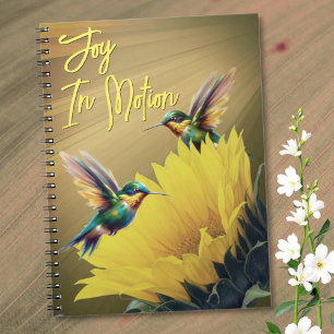 Caderno Espiral Hummingbird Art & Sunflower PhotoMix