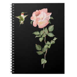Caderno Espiral Hummingbird e Rosa