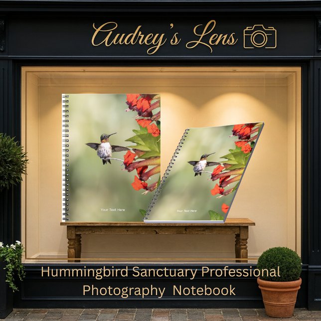Caderno Espiral Hummingbird Sanctuary Professional Photography  (Criador carregado)