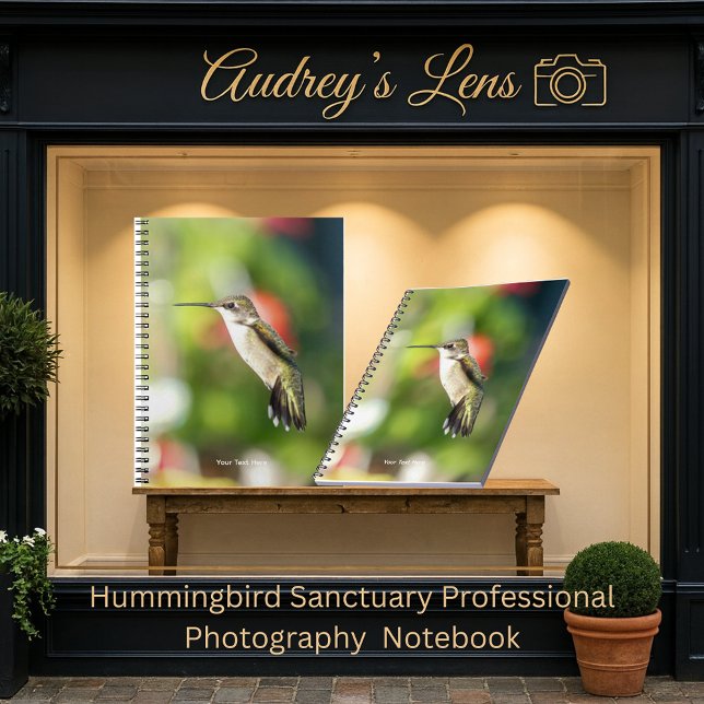 Caderno Espiral Hummingbird Sanctuary Professional Photography  (Criador carregado)