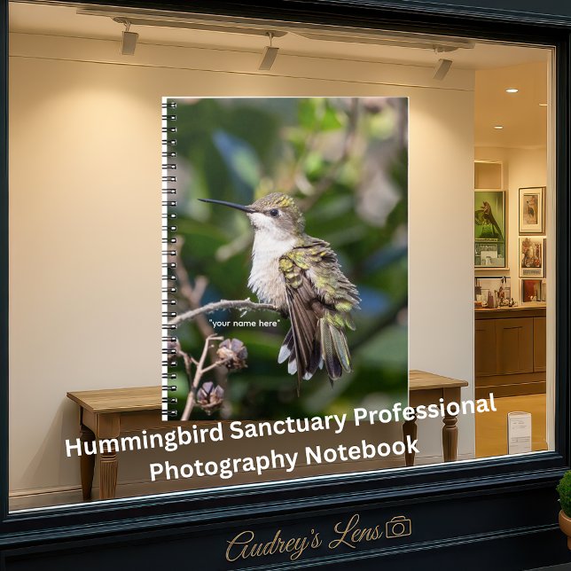 Caderno Espiral Hummingbird Sanctuary Professional Photography  (Criador carregado)