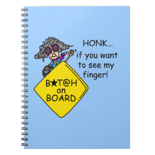 Caderno Espiral Humor da raiva da estrada
