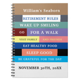 Caderno Espiral Humor das Regras de Reforma Engraçada Personalizad