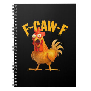 Caderno Espiral Humor de Corvo F-Caw-F Gótico Divertido Retro Lega