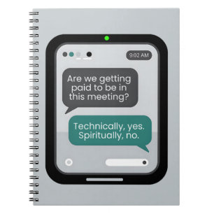 Caderno Espiral Humor de Escritório – “Tecnicamente Sim, Espiritua