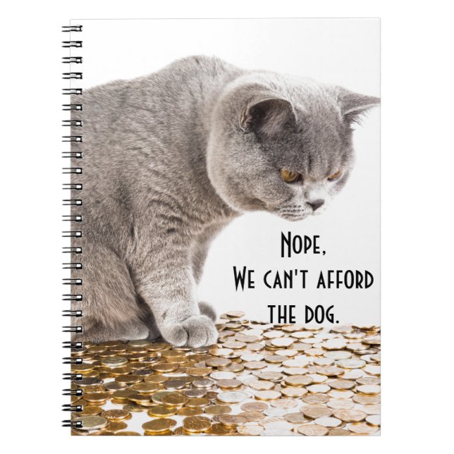 Caderno Espiral Humor de gato e cão (Frente)