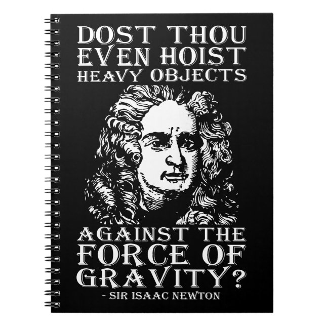Caderno Espiral Humor De Trabalho - Você Até Grita? Isaac Newton (Frente)