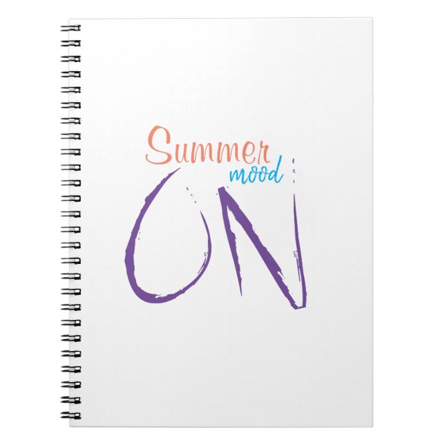 Caderno Espiral Humor de Verão no Notebook (Frente)