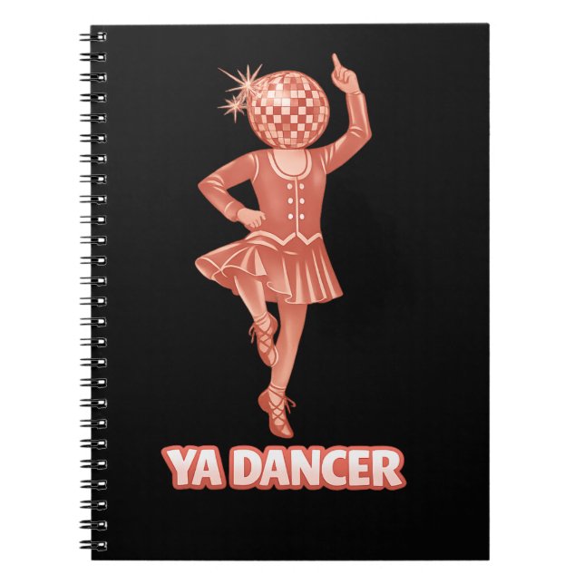 Caderno Espiral humor escocês engraçado dançarino Parabéns (Frente)