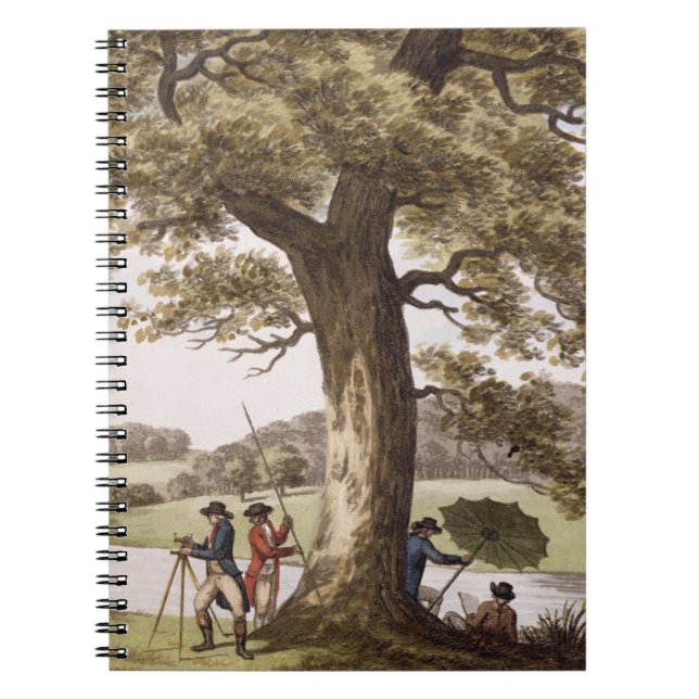 Caderno Espiral Humphrey Repton que examina com um Theodolite (Frente)