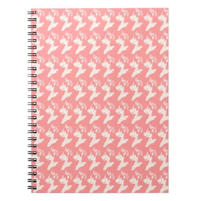 Caderno Espiral Husky Pup Notebook Siberian Husky Gifts & Books (Frente)