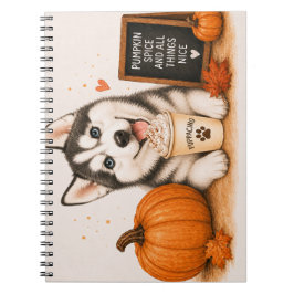 Caderno Espiral Husky Siberiano Outono