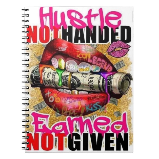 Caderno Espiral Hustle Earned (Frente)