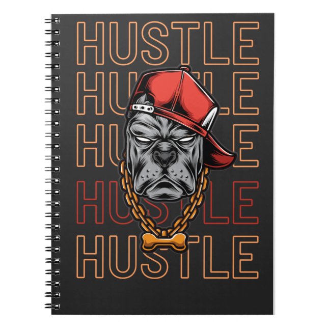 Caderno Espiral Hustle, Hustle, Hustle, Hustle (Frente)