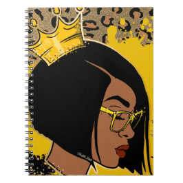 Caderno Espiral Hustle Skills Aniversário Presente Sista Rainha Fe