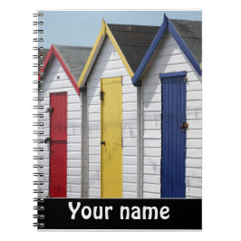 Caderno Espiral Huts de praia personalizados