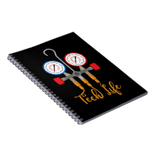 Caderno Espiral Hvac Technician Tech Life Funny