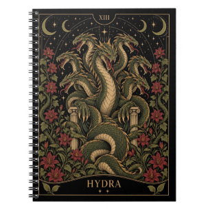 Caderno Espiral Hydra, Arte do Tarot Estrelado
