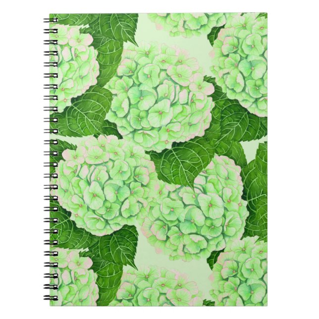 Caderno Espiral Hydrangea watercolor (Frente)