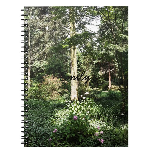 Caderno Espiral Hydrangea Wood Tres Nature Fotografia (Frente)