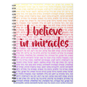 Caderno Espiral I Believe in Miracles Hanukkah