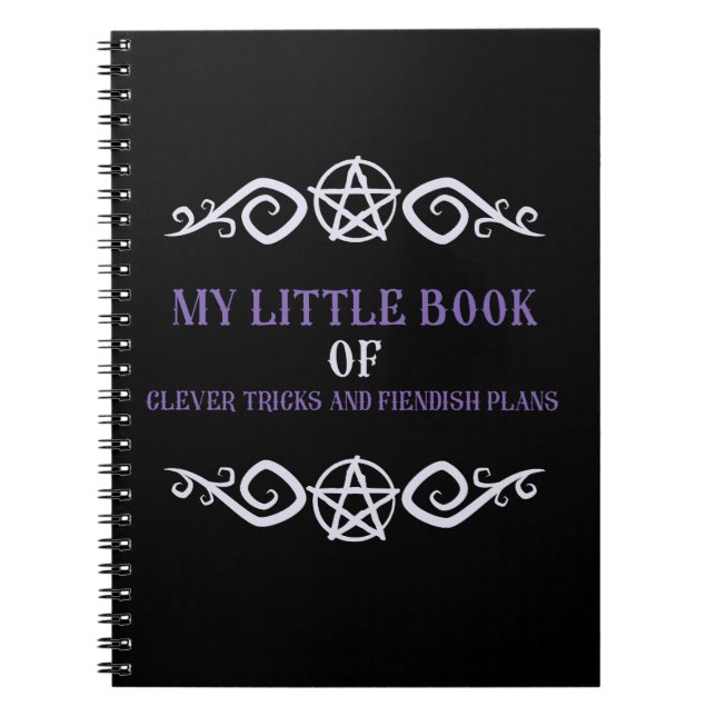 Caderno Espiral I Have Clever Tricks And Fiendish Plans Notebook (Frente)
