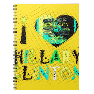Caderno Espiral I Heart Hillary Clinton: Arte de Expressão de Graf